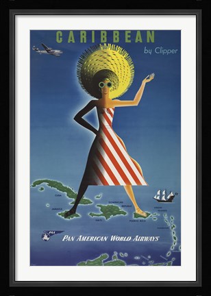 Framed Caribbean by Clipper Print