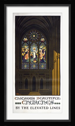 Framed Chicago's Beautiful Churches Print