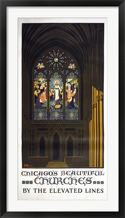 Framed Chicago's Beautiful Churches Print