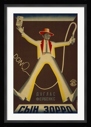 Framed Don Q, Son of Zorro Print