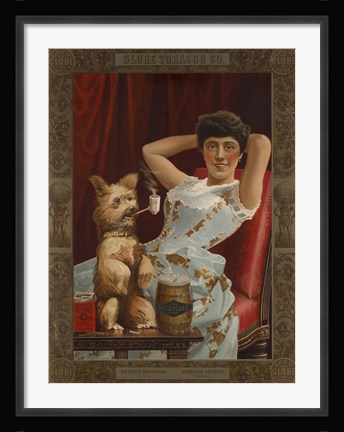 Framed Globe Tobacco Co. Goes to the Dogs Print