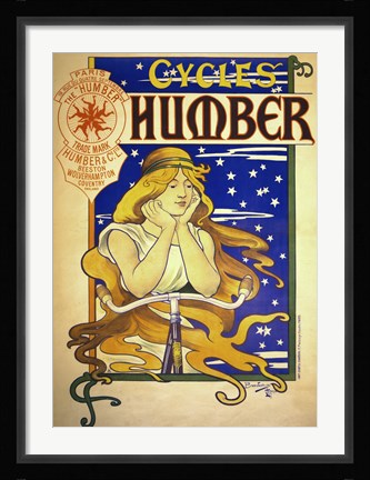 Framed Humber Cycles Print