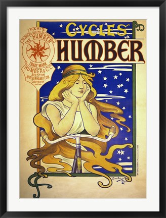 Framed Humber Cycles Print
