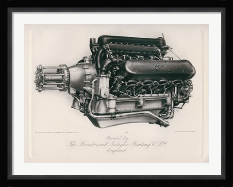Framed Napier Lion Engine Print