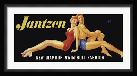 Framed New Glamour Swim Suit Fabrics Print