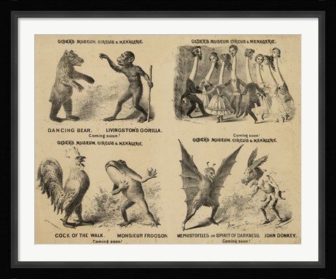 Framed Older's Museum, Circus &amp; Menagerie Print