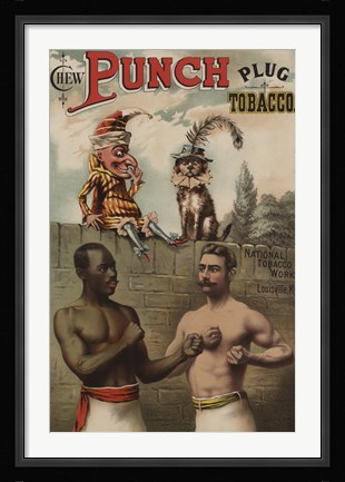 Framed Punch and Chew, 1886 Print