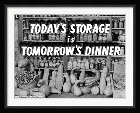 Framed Today's Storage, Tomorrow's Dinner Print