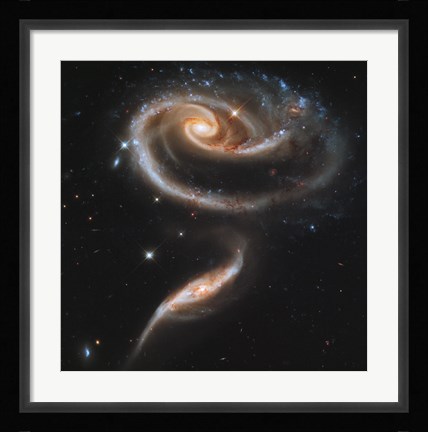 Framed ""Rose"" Made of Galaxies Highlights Hubble's 21st Anniversary Print