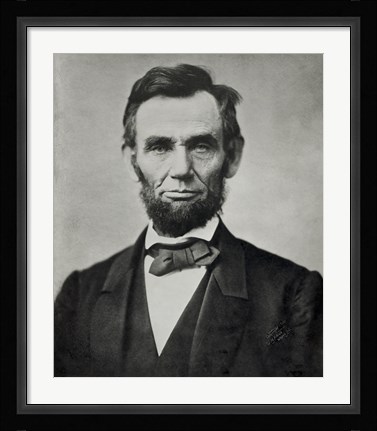 Framed Abraham Lincoln, Head and Shoulders Print