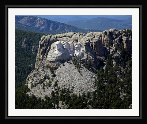 Framed Aerial View, Mount Rushmore Print
