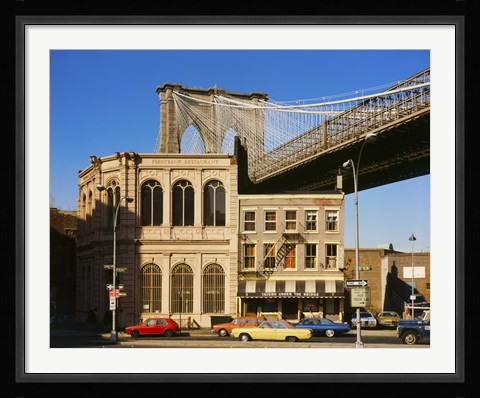 Framed Brooklyn Bridge East Tower Print