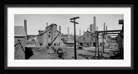 Framed Calumet and Hecla Smelters Print