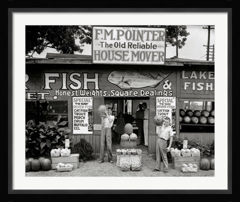 Framed Roadside Stand Near Birmingham, Alabama Print
