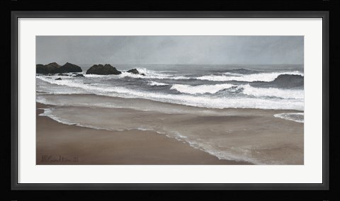 Framed Ocean Beach Print