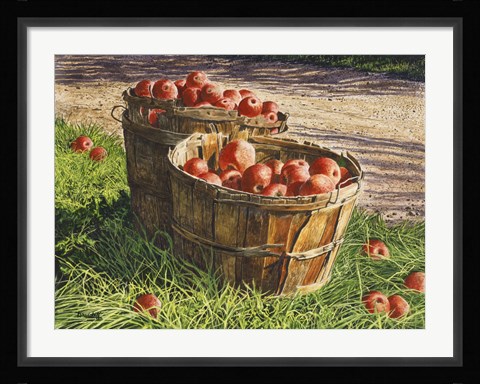 Framed Apple Bushels Print