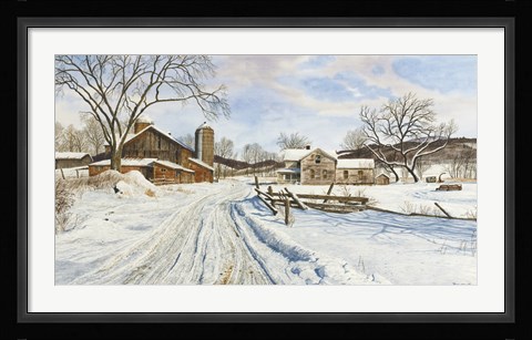Framed Mid-January Farmscape Print