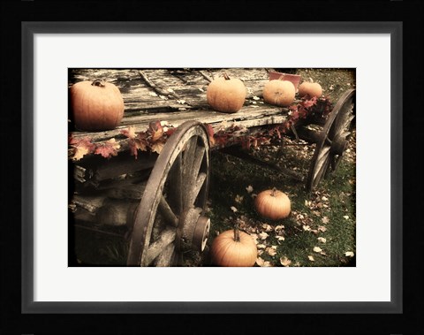 Framed Pumpkin Wagon Print