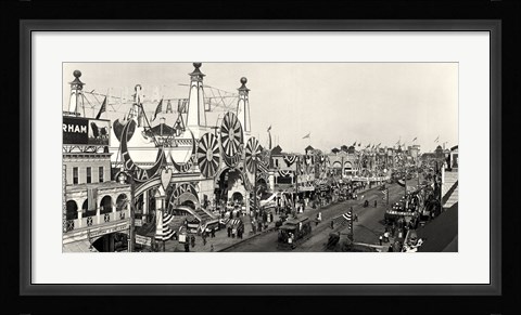 Framed Luna Park Surf Avenue Print