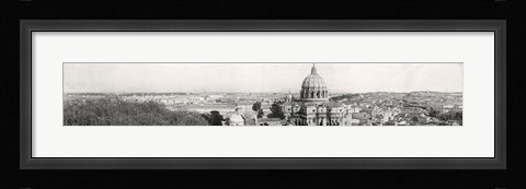 Framed Rome from Vatican 1909 Print