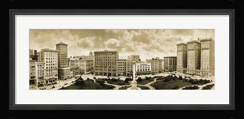 Framed Union Square SF 1911 Print