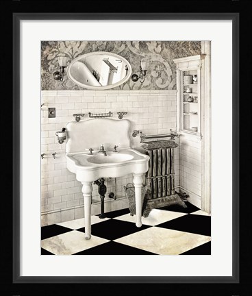 Framed Victorian Bathroom Print