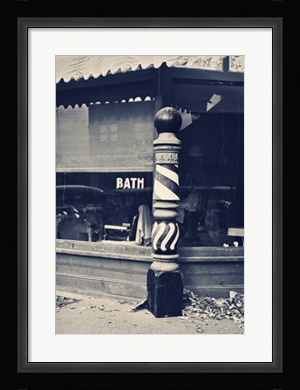 Framed Barber Pole Print