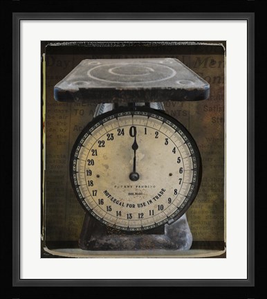 Framed Nostalgica: Vintage Scale Print