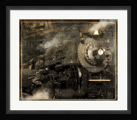 Framed Train Flat Print