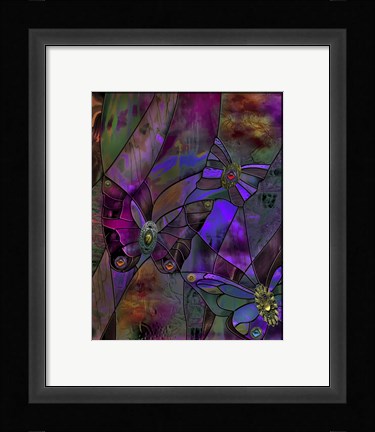 Framed Butterfly Jewels Print