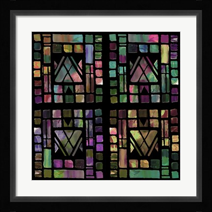 Framed Quilt of Glass Print