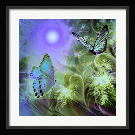 Framed Languid Journeys Blue Print