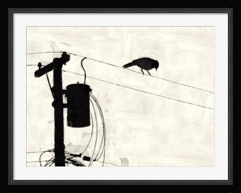 Framed Telephone Bird Print