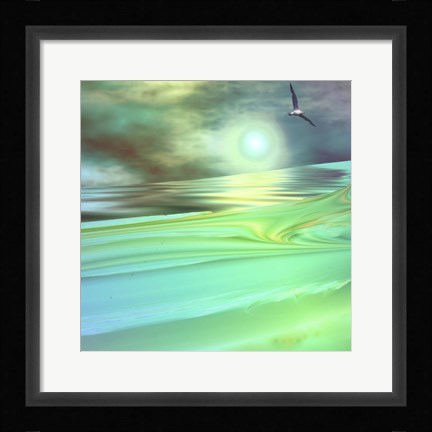 Framed Aqua Dunes Print