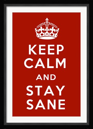 Framed Keep Calm IV Print