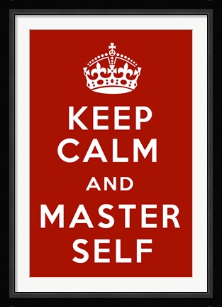 Framed Keep Calm V Print