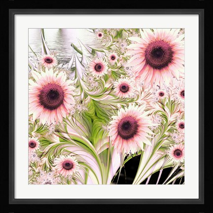 Framed Water Sunflowers Print