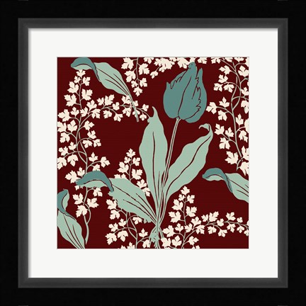Framed Scarlet and Tulips Print