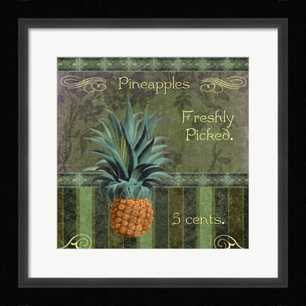 Framed Fresh Pineapples Print