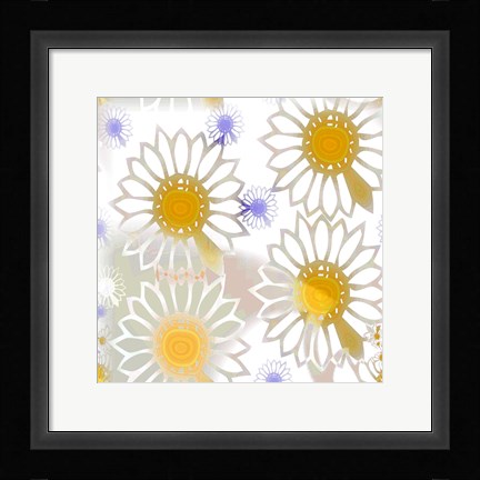 Framed Playful Daisies Print