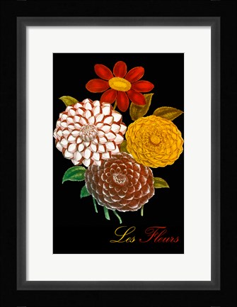 Framed Les Fleurs Print