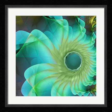 Framed Aqua in Bloom Print