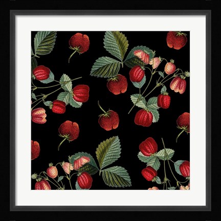 Framed Nature's Bounty -  Strawberries Print