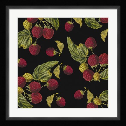 Framed Nature's Bounty -  Raspberries Print