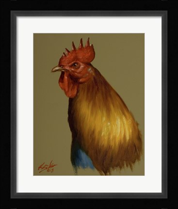 Framed Rooster 3 Print