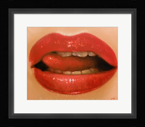 Framed Lips 2 Print