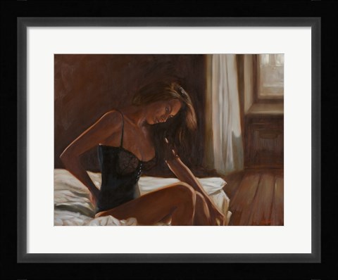 Framed Black Lace Print