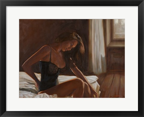 Framed Black Lace Print