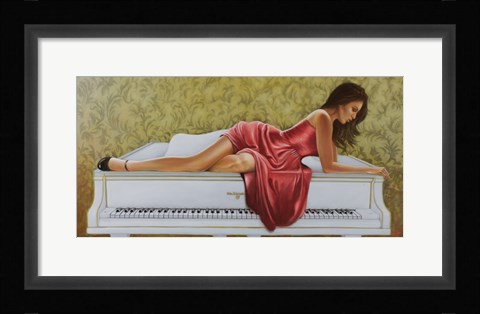 Framed On the Piano Print