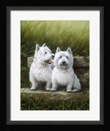Framed Pair of Westies Print